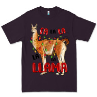 Plum christmas llama Premium Tee - LillyAllenDesigns