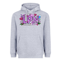 Heather Grey Valentine LPN Heavyweight Hoodie - CowhideDigitalArt