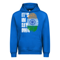 Cobalt IT'S IN MY DNA India Flag Indian Urban Hoodie - lanVoArt