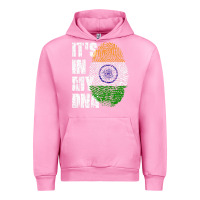 Fuchsia Pink IT'S IN MY DNA India Flag Indian Urban Hoodie - lanVoArt