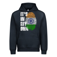 Navy IT'S IN MY DNA India Flag Indian Urban Hoodie - lanVoArt