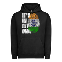 Pigment Black IT'S IN MY DNA India Flag Indian Urban Hoodie - lanVoArt