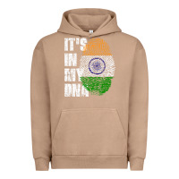 Pigment Burro IT'S IN MY DNA India Flag Indian Urban Hoodie - lanVoArt