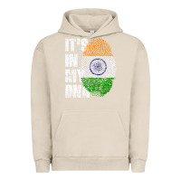 Pigment French Oak IT'S IN MY DNA India Flag Indian Urban Hoodie - lanVoArt