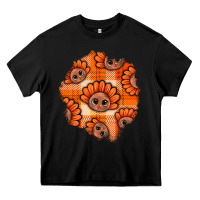 Black Thanksgiving Turkey With Tartan Patch Heavy Core Tee - BundleAndBundleShop