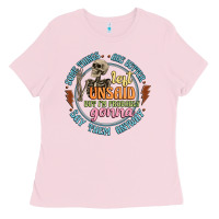 Bubblegum Pink some things are better left unsaid Ladies Tee - Artiststas