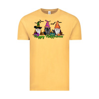 Vintage Mustard Happy Halloween Gnome Pumpkin Vintage Tee - RanaPortraitStore