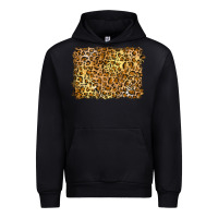 Black handdrawn leopard pattern yellow Urban Hoodie - BarkalooDesign