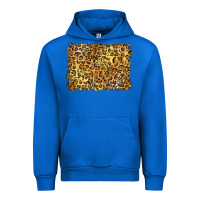 Cobalt handdrawn leopard pattern yellow Urban Hoodie - BarkalooDesign