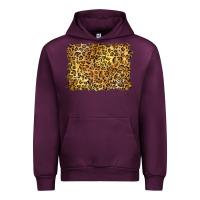 Mauve Wine handdrawn leopard pattern yellow Urban Hoodie - BarkalooDesign