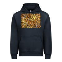 Navy handdrawn leopard pattern yellow Urban Hoodie - BarkalooDesign