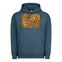Pigment Midnight Navy handdrawn leopard pattern yellow Urban Hoodie - BarkalooDesign