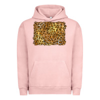Pigment Salmon handdrawn leopard pattern yellow Urban Hoodie - BarkalooDesign
