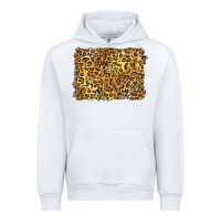 White handdrawn leopard pattern yellow Urban Hoodie - BarkalooDesign