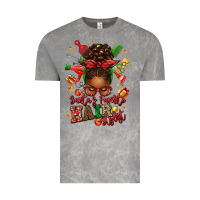Cloud Rock santas favorite hair stylist afro messy bun Vintage Tee - texasbilliewilder