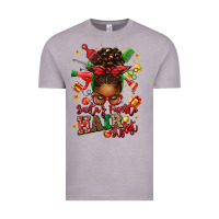 Vintage Zinc santas favorite hair stylist afro messy bun Vintage Tee - texasbilliewilder