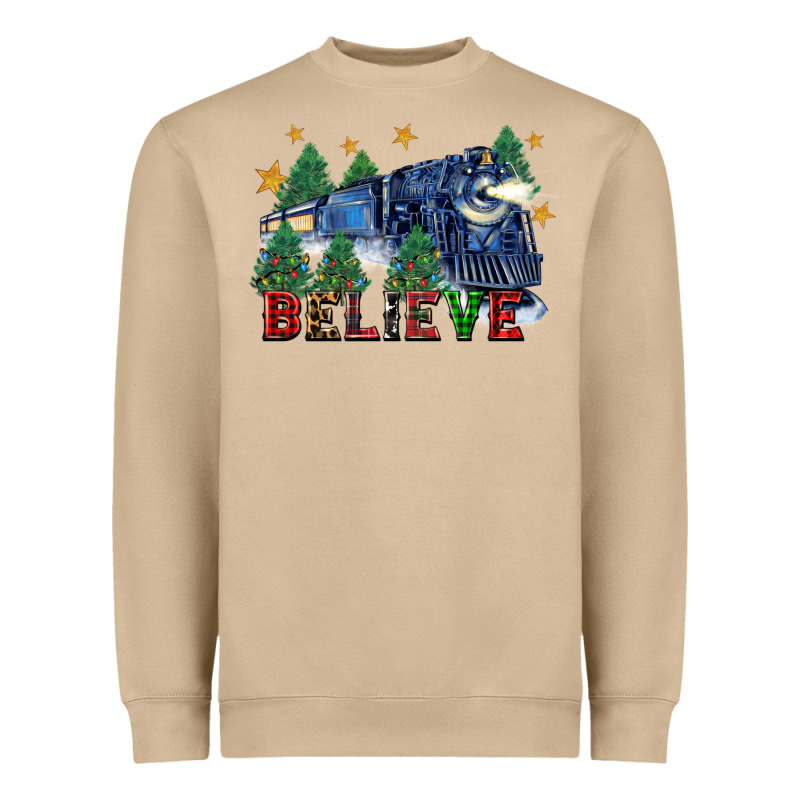 Believe Polar Express Christmas Trees Heavyweight Sweatshirt by FaDigitalArtStudio | Teevron