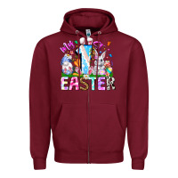 Burgundy My 1st Easter Zipper Hoodie - CowhideDigitalArt
