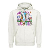 Oatmeal Heather My 1st Easter Zipper Hoodie - CowhideDigitalArt