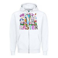 White My 1st Easter Zipper Hoodie - CowhideDigitalArt