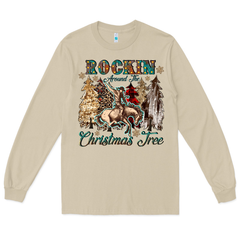 Rockin Around The Christmas Tree Long Sleeve Tee by CowGirlArtShop | Teevron