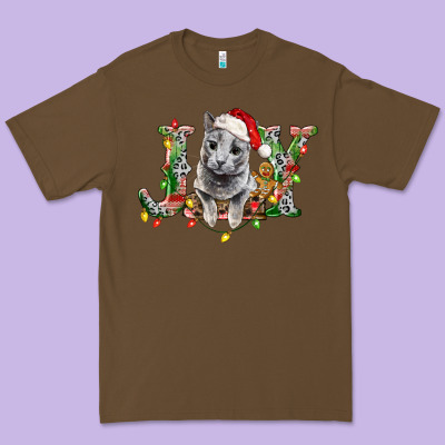 Russian Blue Cat Joy Premium Tee Designed By Lillyallendesigns