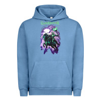 Pigment Pebble Blue gloryhammer   chaos wizard Urban Hoodie - lanVoArt