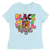 Baby Blue black girl magic Ladies Tee - Artiststas