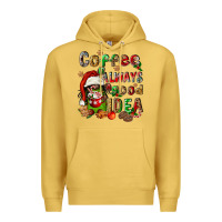 Antique Gold coffee is always a good idea Premium Hoodie - FaDigitalArtStudio