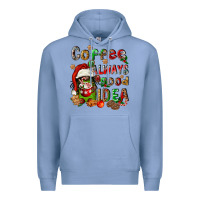 Colony Blue coffee is always a good idea Premium Hoodie - FaDigitalArtStudio