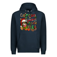 Navy coffee is always a good idea Premium Hoodie - FaDigitalArtStudio