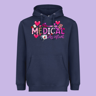 Valentine Medical Assistant Heavyweight Hoodie Designed By Cowhidedigitalart