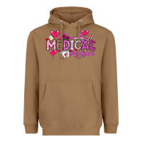 Toasted Coconut Valentine Medical Assistant Heavyweight Hoodie - CowhideDigitalArt