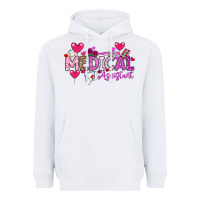 White Valentine Medical Assistant Heavyweight Hoodie - CowhideDigitalArt