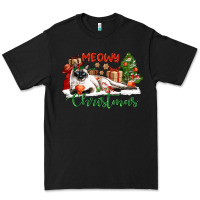 Black siamese cat meowy christmas Premium Tee - LillyAllenDesigns