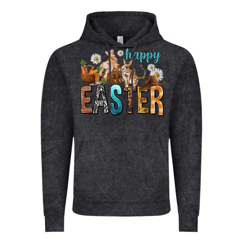 Happy Easter With Cowboy Easter Day Vintage Hoodie by HowdyJamesFarm | Teevron