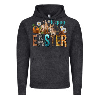 Vintage Arctic Happy Easter with Cowboy Easter Day Vintage Hoodie - HowdyJamesFarm