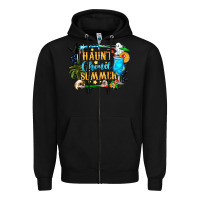 Black name spooky summer vibes Zipper Hoodie - CowhideDigitalArt