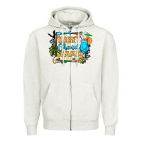 Oatmeal Heather name spooky summer vibes Zipper Hoodie - CowhideDigitalArt