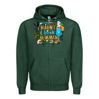 Sports Green name spooky summer vibes Zipper Hoodie - CowhideDigitalArt