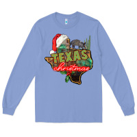 Colony Blue texas christmas Long Sleeve Tee - CowGirlArtShop