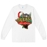 White texas christmas Long Sleeve Tee - CowGirlArtShop
