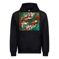 Black brown cowhide glitter Urban Hoodie - BarkalooDesign