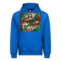 Cobalt brown cowhide glitter Urban Hoodie - BarkalooDesign