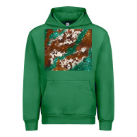 Emerald brown cowhide glitter Urban Hoodie - BarkalooDesign