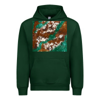 Forest Green brown cowhide glitter Urban Hoodie - BarkalooDesign