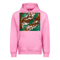 Fuchsia Pink brown cowhide glitter Urban Hoodie - BarkalooDesign