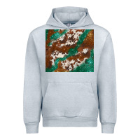 Heather Grey brown cowhide glitter Urban Hoodie - BarkalooDesign