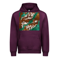 Mauve Wine brown cowhide glitter Urban Hoodie - BarkalooDesign