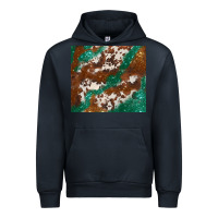 Navy brown cowhide glitter Urban Hoodie - BarkalooDesign